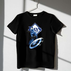 Tampa Bay Rays Captain America Shield T-Shirt - Marvel Collaboration