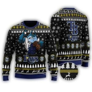 Tampa Bay Rays Mascot Christmas Ugly Sweater – Festive Holiday Sweater