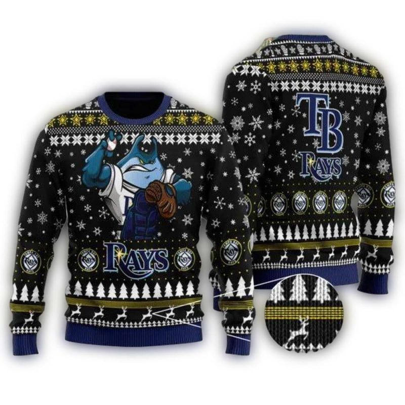 Tampa Bay Rays Mascot Christmas Ugly Sweater 1