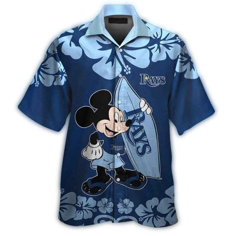 Tampa Bay Rays Mickey Mouse Surf Tropical Hawaiian Shirt 1