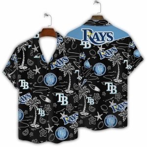 Tampa Bay Rays Midnight Tropics Hawaiian Shirt