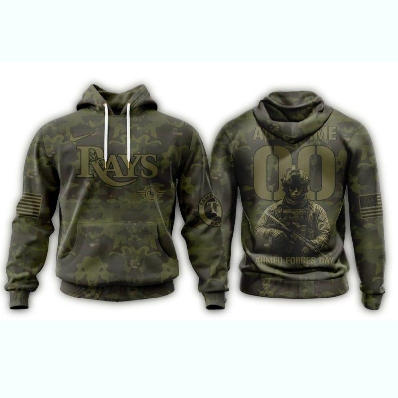 Tampa Bay Rays Military Appreciation Month AOP Hoodie 1