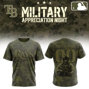 Tampa Bay Rays Military Appreciation Month All Over Print T-Shirt