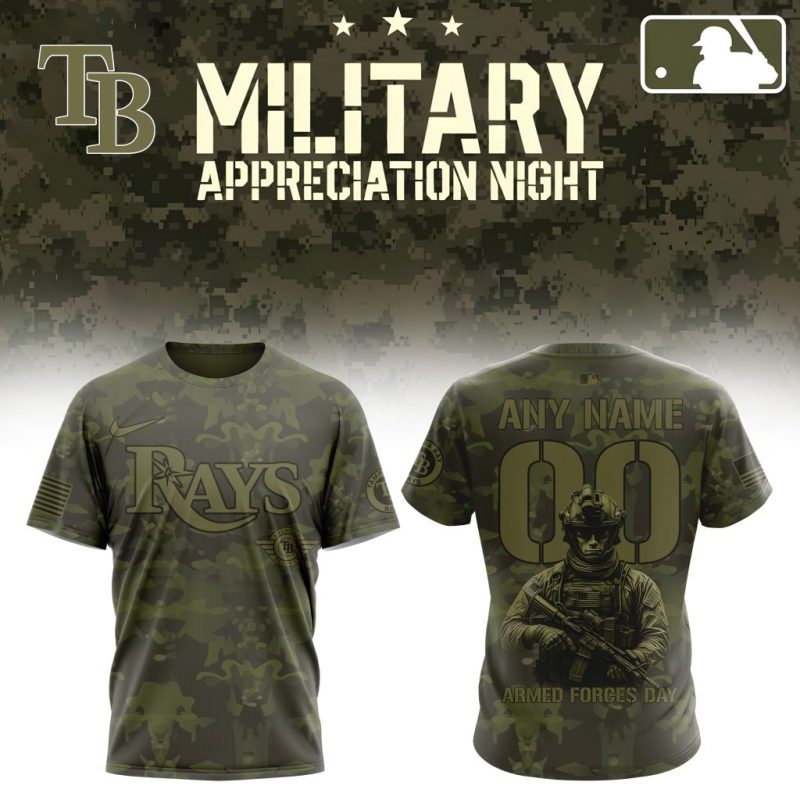 Tampa Bay Rays Military Appreciation Month AOP T Shirt 1