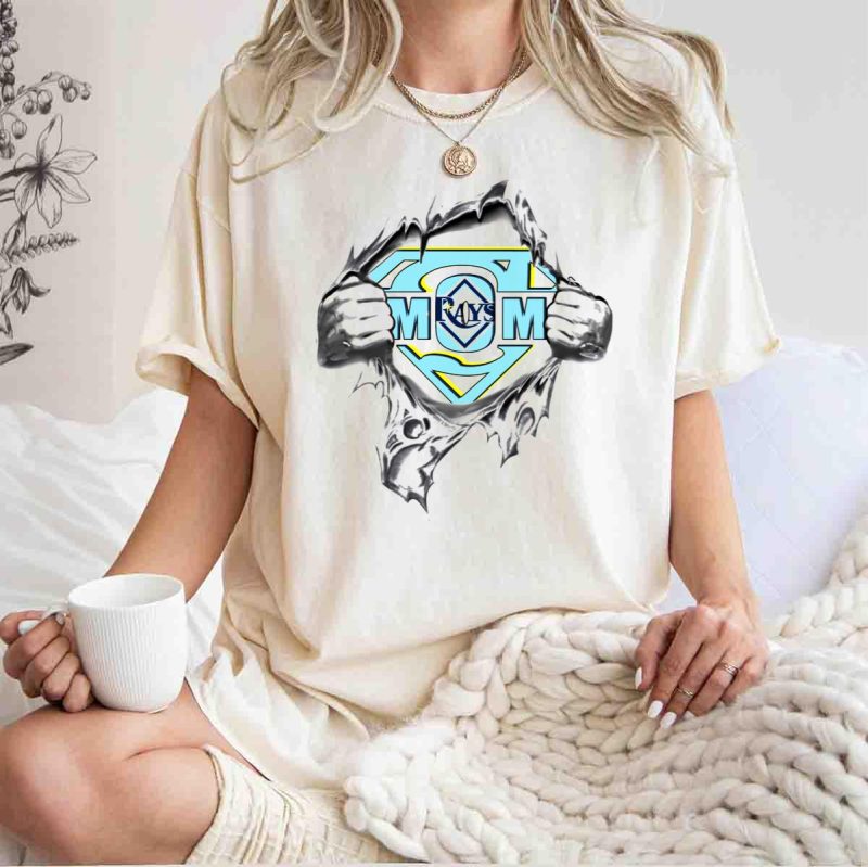 Tampa Bay Rays Mom Super Logo Inside Torn Chest T Shirt t shirt 1 1