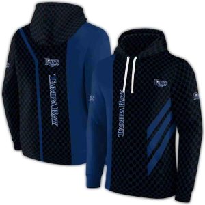 Tampa Bay Rays Monogram Pattern All Over Print Hoodie