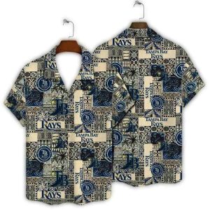 Tampa Bay Rays Patchwork Heritage Hawaiian Shirt