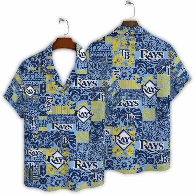 Tampa Bay Rays Patchwork Vintage Hawaiian Shirt 1