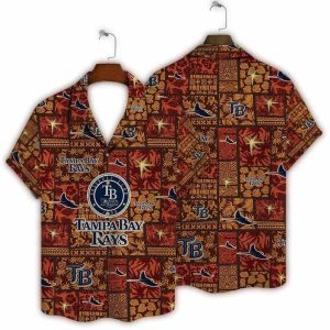 Tampa Bay Rays Pattern Floral Hawaiian Shirt