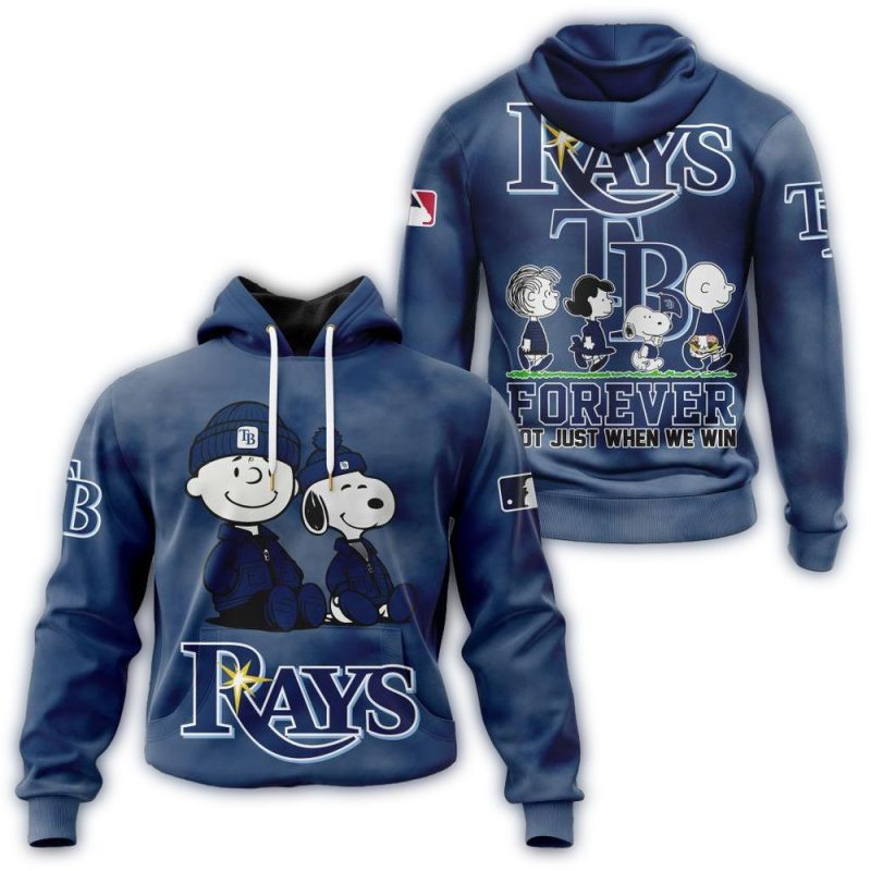Tampa Bay Rays Peanuts and Snoopy AOP Hoodie 1