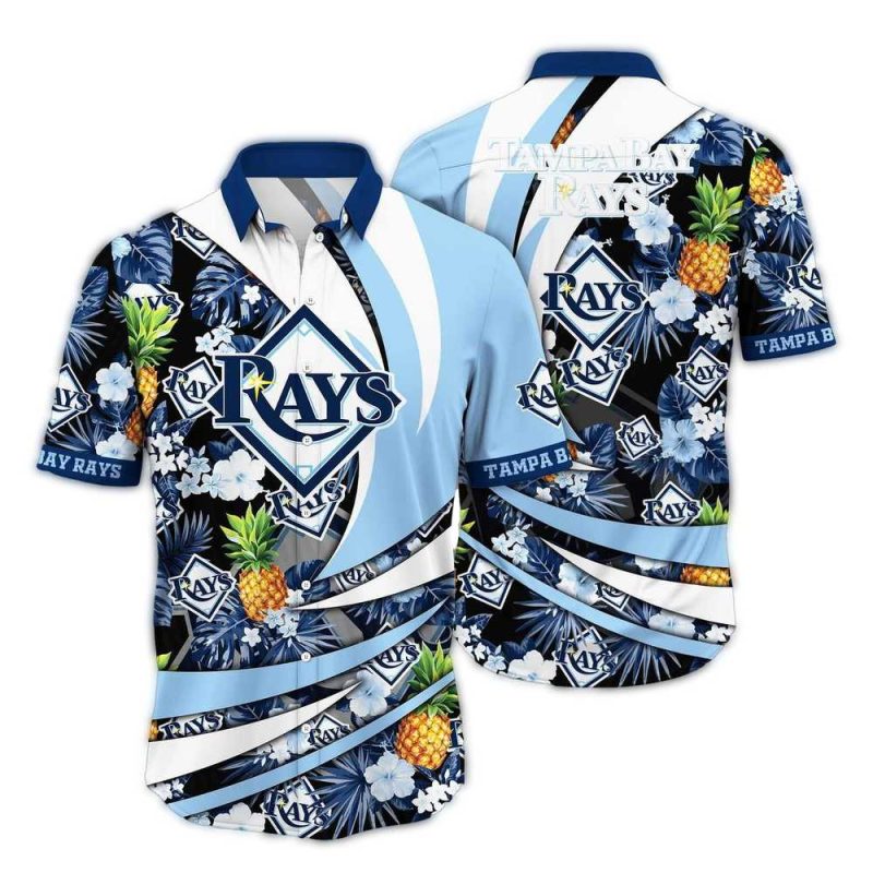 Tampa Bay Rays Pineapple Floral Tropical Hawaiian Shirt 1