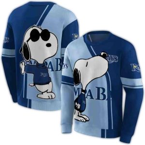 Tampa Bay Rays Playful Snoopy All Over Print Sweatshirt
