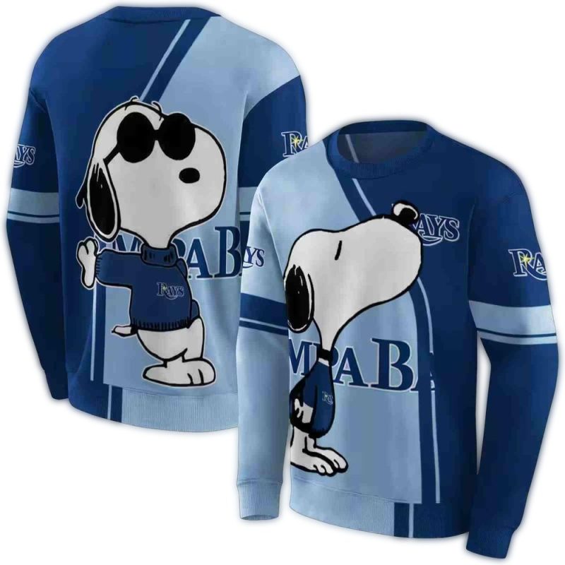 Tampa Bay Rays Playful Snoopy AOP Sweatshirt 1