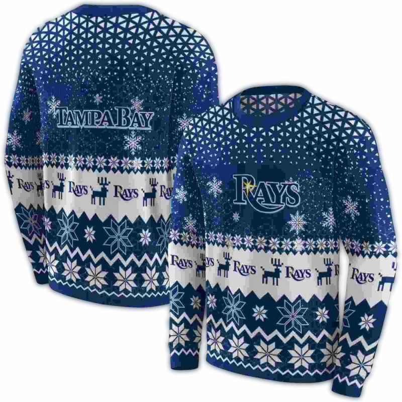 Tampa Bay Rays Reindeer Motif AOP Sweatshirt 1
