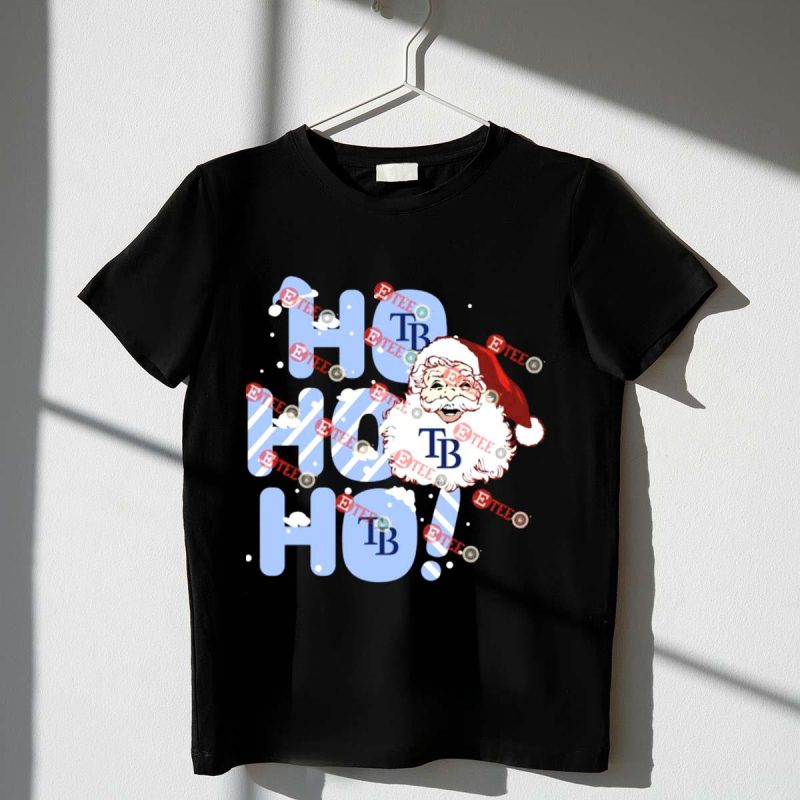 Tampa Bay Rays Santa Claus Ho Ho Ho TB Christmas Holiday T Shirt t shirt 1 1
