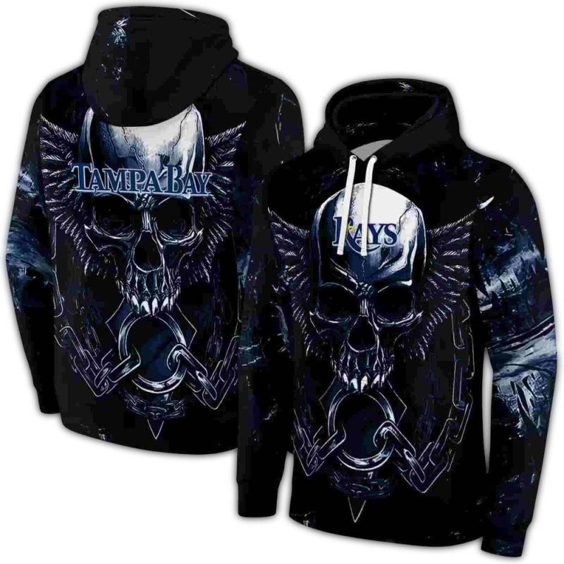Tampa Bay Rays Skull Artwork AOP Hoodie 1
