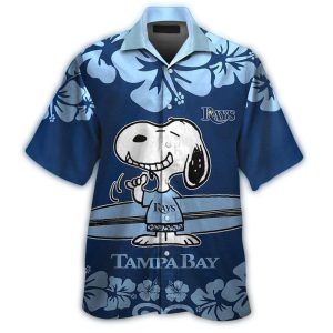 Tampa Bay Rays Snoopy Surf Tropical Hawaiian Shirt