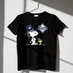 Tampa Bay Rays Snoopy Woodstock Thanksgiving Pilgrim Hat T-Shirt