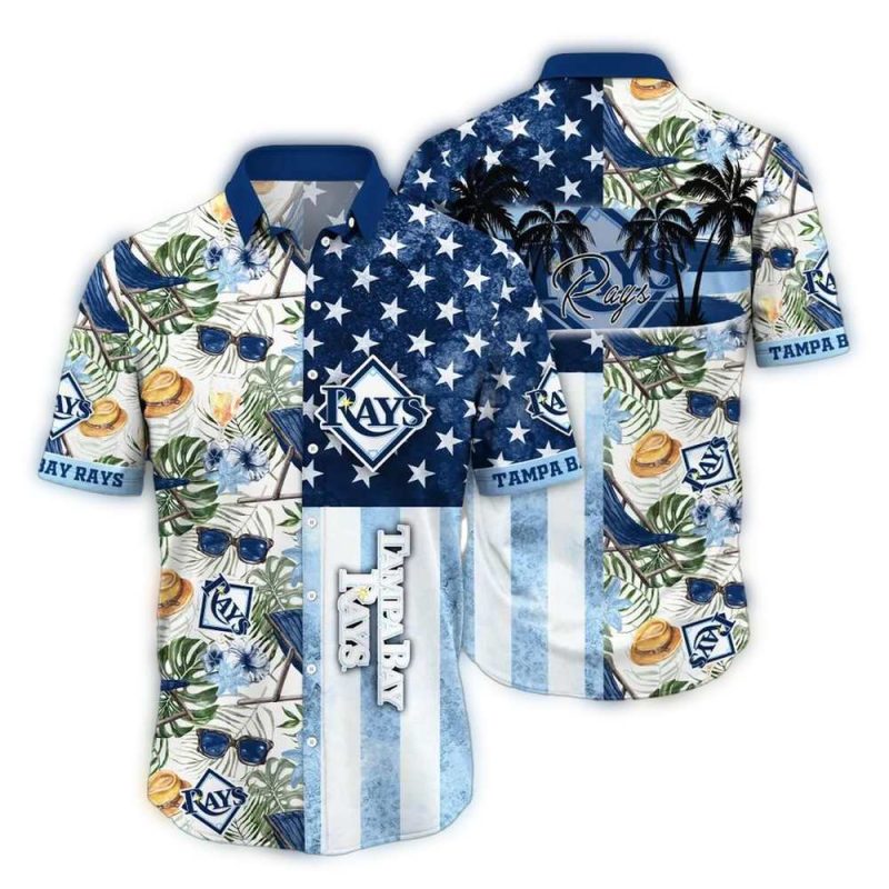Tampa Bay Rays Stars Tropical Hawaiian Shirt 1