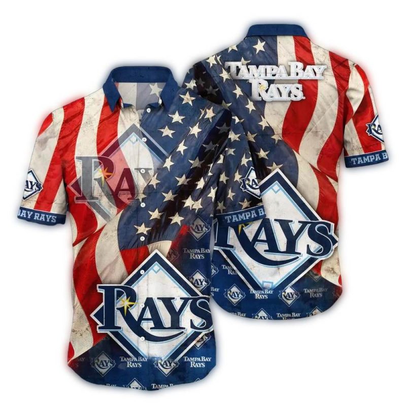 Tampa Bay Rays Stars and Stripes Hawaiian Shirt 1