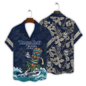 Tampa Bay Rays Surfer Tiki Hawaiian Shirt