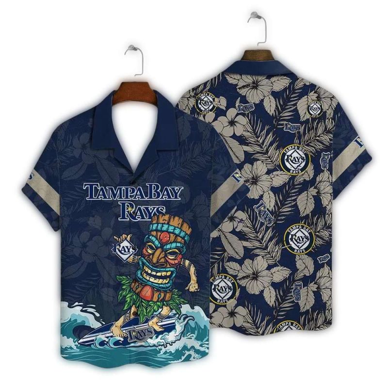 Tampa Bay Rays Surfer Tiki Hawaiian Shirt 1