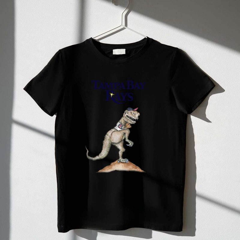 Tampa Bay Rays T Rex throw a baseball shirt t shirt 1 1