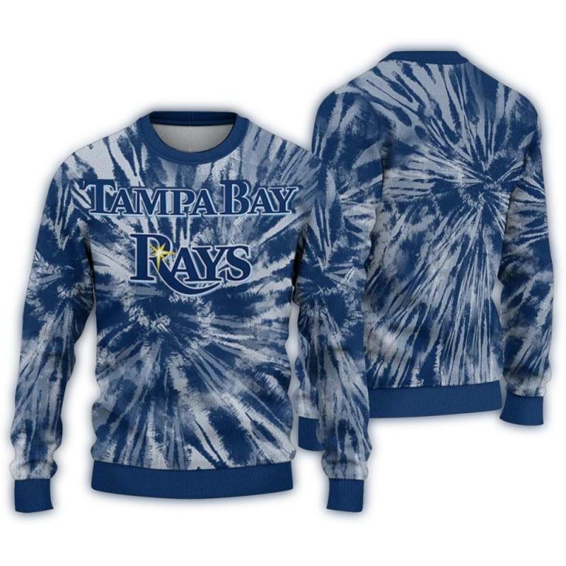 Tampa Bay Rays Tie Dye Ugly Sweater 1