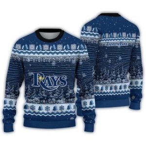 Tampa Bay Rays Tree Pattern Holiday Sweater For Fans