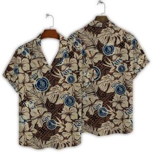 Tampa Bay Rays Tropical Logo Hawaiian Shirt