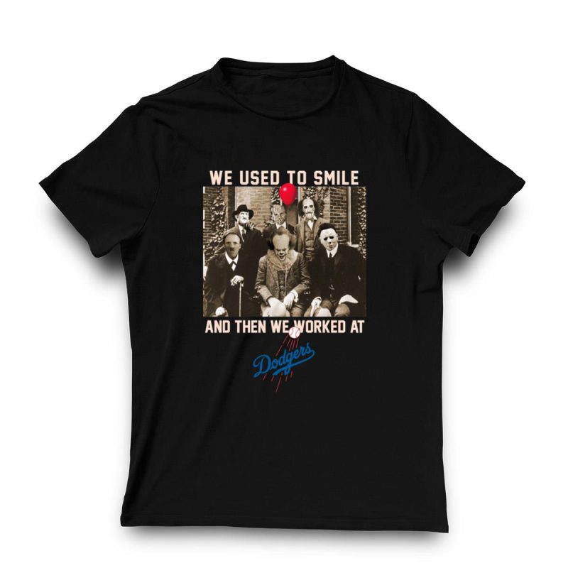 Los Angeles Dodgers Team Horror T-Shirt - We Used to Smile - Image 3