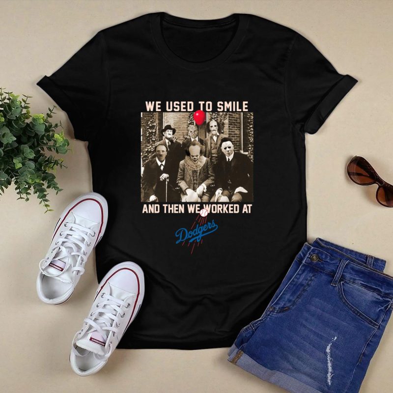Los Angeles Dodgers Team Horror T-Shirt - We Used to Smile - Image 5