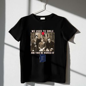 Detroit Tigers Horror T-Shirt - Vintage We Used To Smile Design