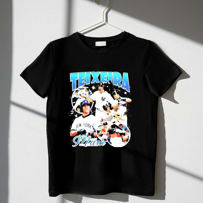 Teixeira Mark New York Yankees Baseball Vintage Bootleg T Shirt t shirt 1 1
