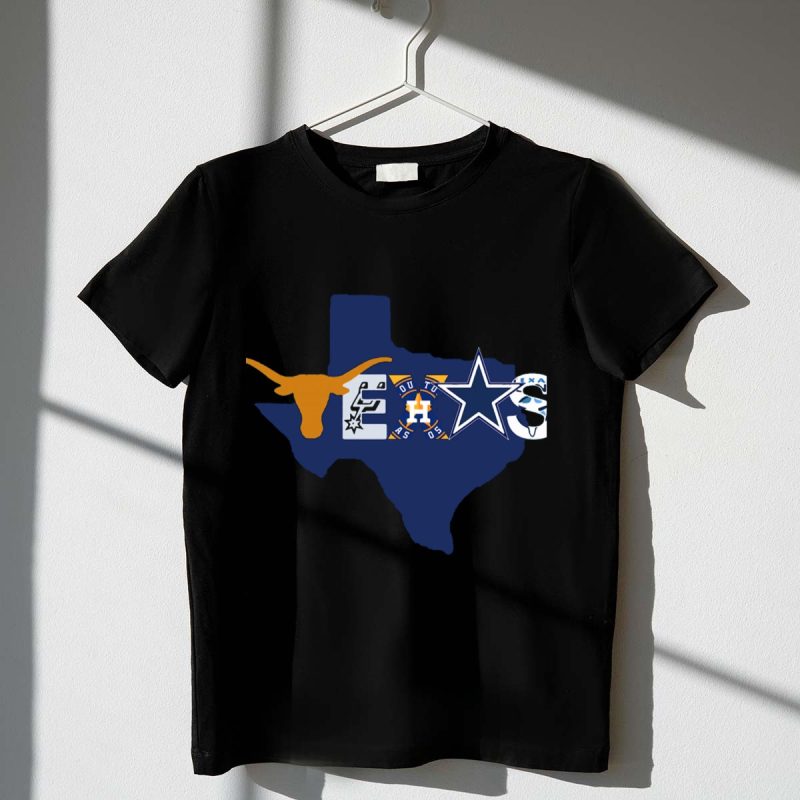 Texas Longhorns Houston Astros Dallas Cowboys Spurs Icons T Shirt t shirt 1 1