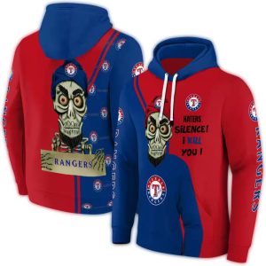 Texas Rangers Achmed Skull All-Over Print Hoodie