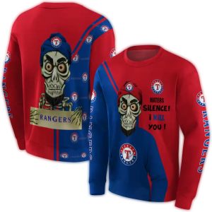 Texas Rangers Achmed Skull All-Over Print Sweatshirt