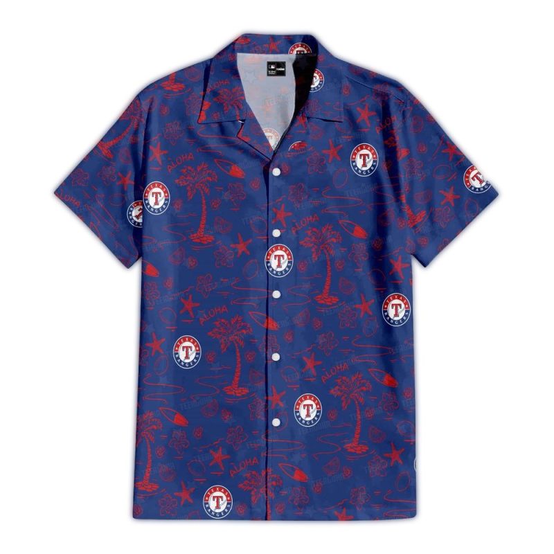 Texas Rangers Aloha Paradise Hawaiian Shirt 1