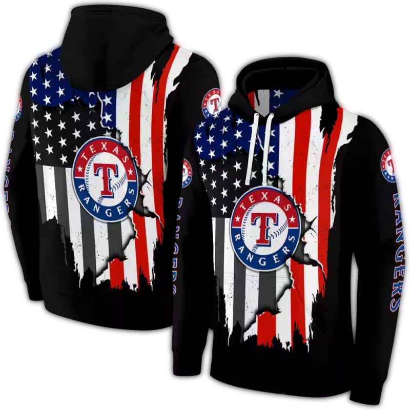 Texas Rangers American Pride AOP Hoodie 1