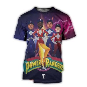 Texas Rangers As Power Rangers All-Over Print T-Shirt