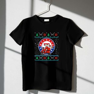 Texas Rangers Christmas Scooter Ugly T-Shirt For Holiday Cheer