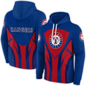 Texas Rangers Concentric Lines All-Over Print Hoodie