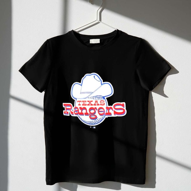 Texas Rangers Cooperstown Collection Cowboy Hat Baseball T Shirt t shirt 1 1
