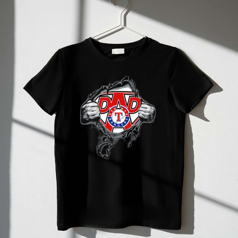 Texas Rangers Dad Superhero T Shirt t shirt 1 1