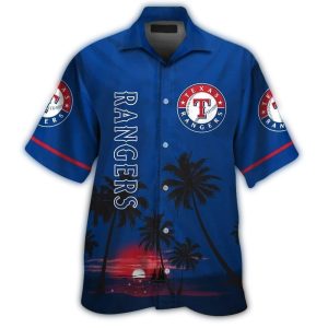 Texas Rangers Tropical Hawaiian Shirt For Men - Dawn Beach Style