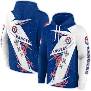 Texas Rangers Dynamic Slash All-Over Print Hoodie