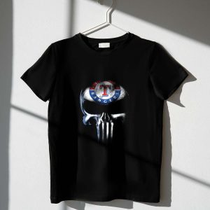Texas Rangers Punisher Skull T-Shirt - Must-Have Fan Gear