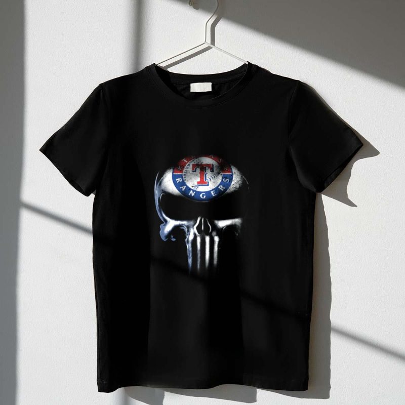 Texas Rangers Fan Gear Featuring Iconic Punisher Skull T Shirt t shirt 1 1