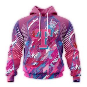 Texas Rangers Fearless Against Breast Cancer All-Over Print Hoodie