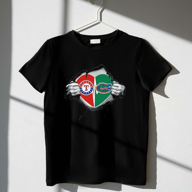 Texas Rangers Florida Gators Heart T Shirt t shirt 1 1